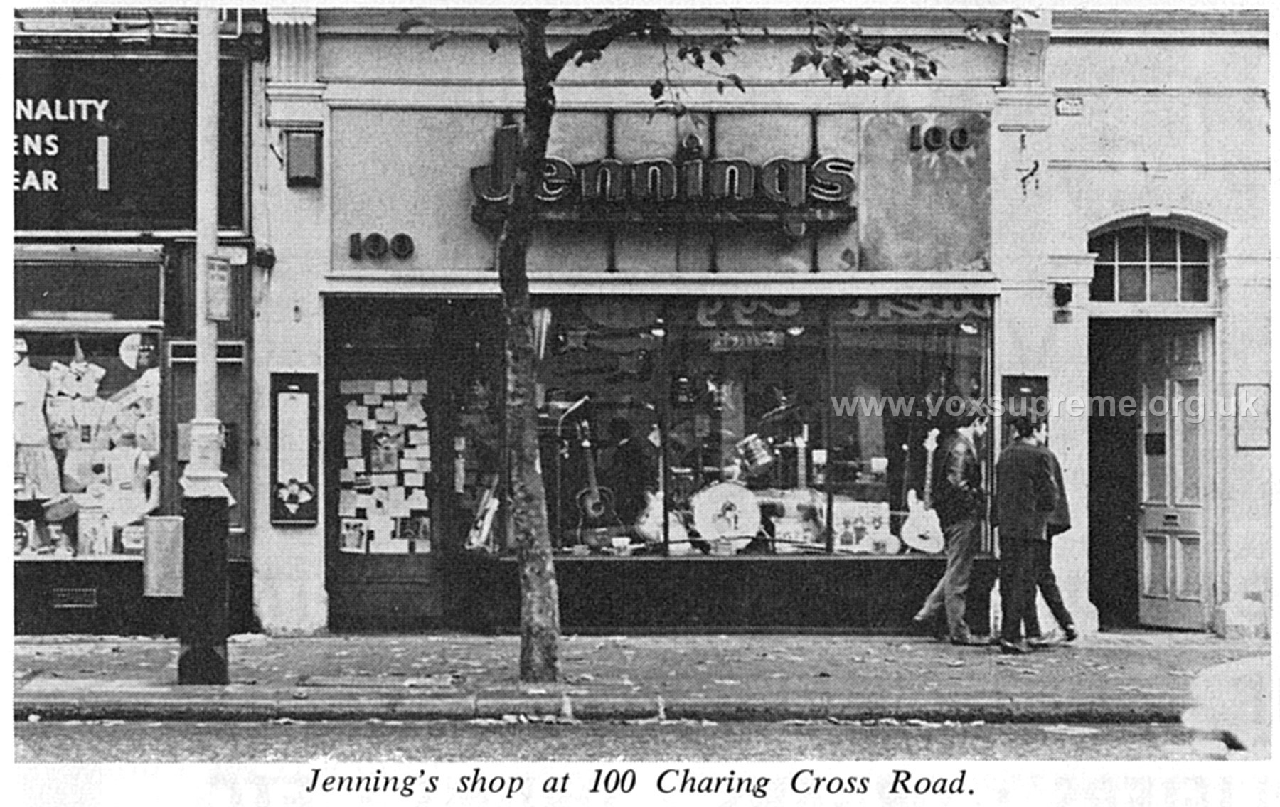 Beat Instrumental magazine, February 1967, the Jennings shop on 100 Charing Cross Road, bought by Macaris
