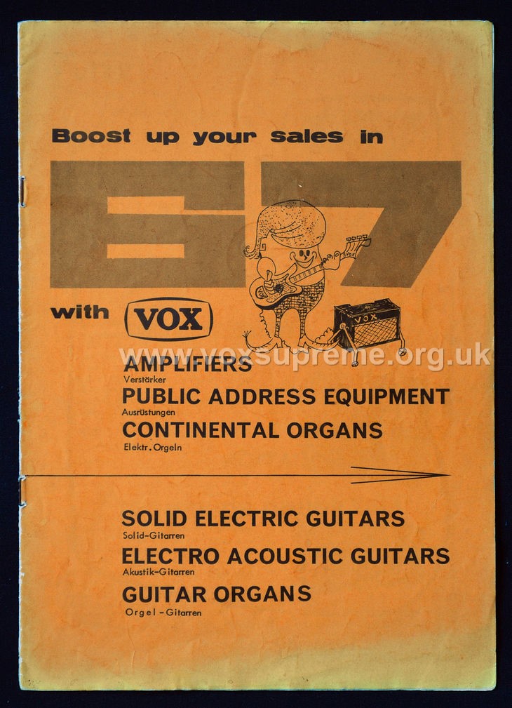 German Vox catalogue, March 1967