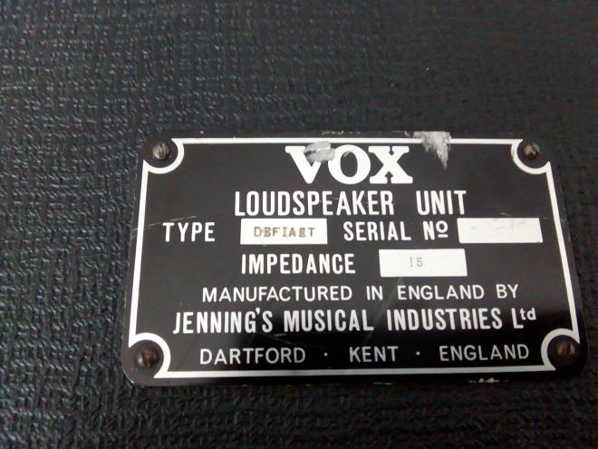 Vox Defiant serial number 1026, second quarter of 1967