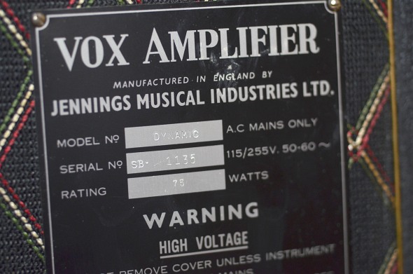 Vox Dynamic Bass, serial number 1135