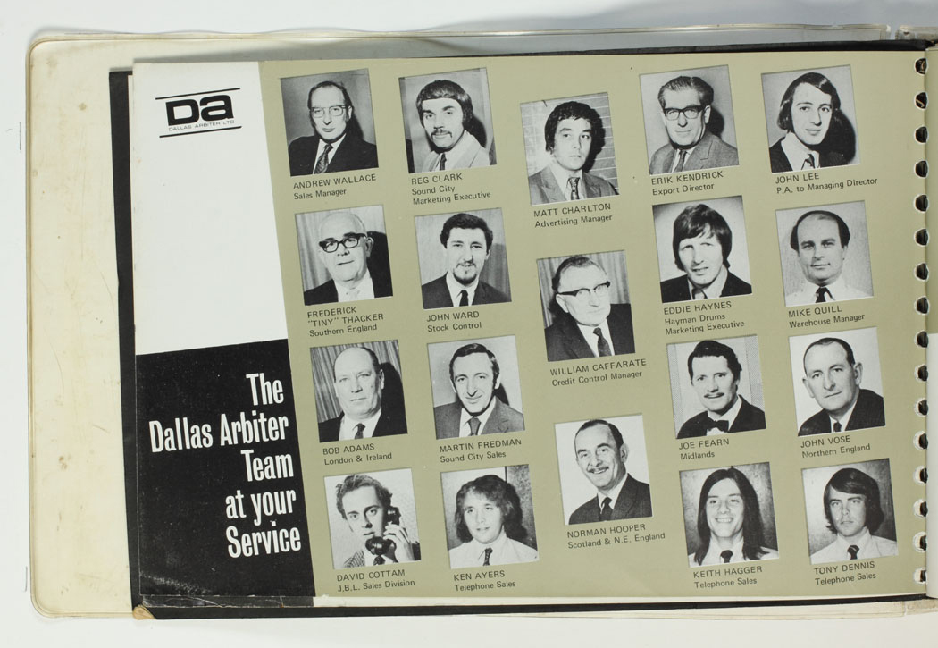 Reg Clark in the Dallas Arbiter catalogue, 1971