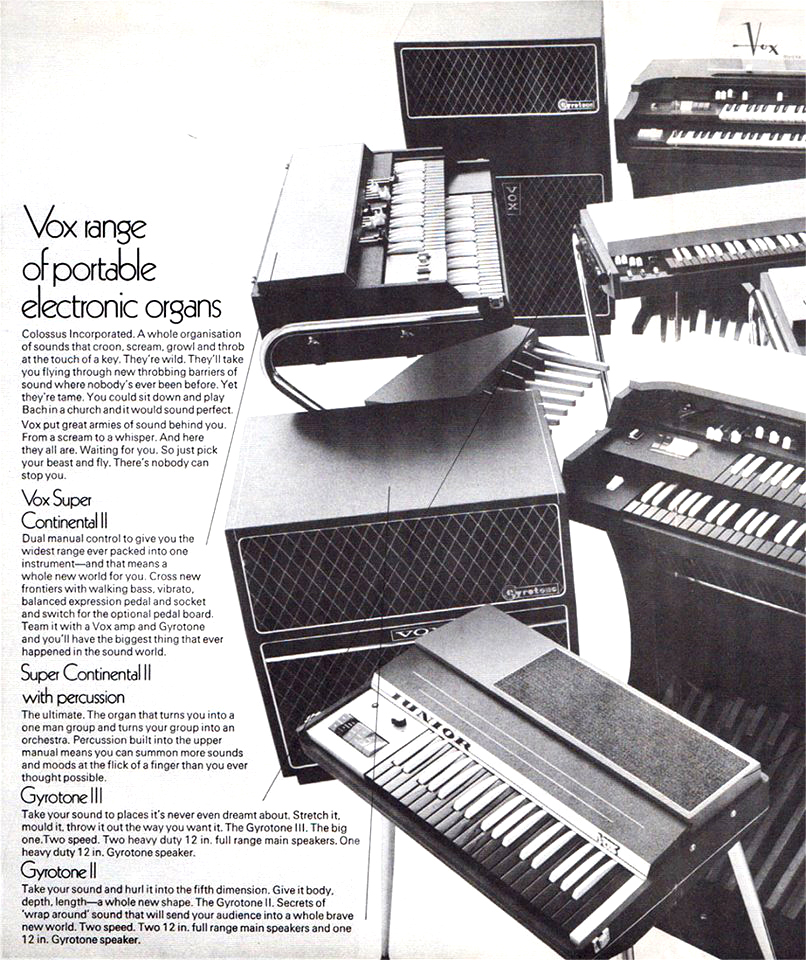 Vox Sound Equipment Limited brochure, February 1969, amps