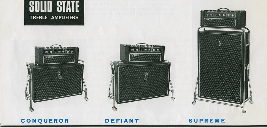 Vox solid state catalogue, April 1967