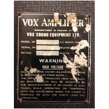 Vox Super Foundation Bass serial number 2000