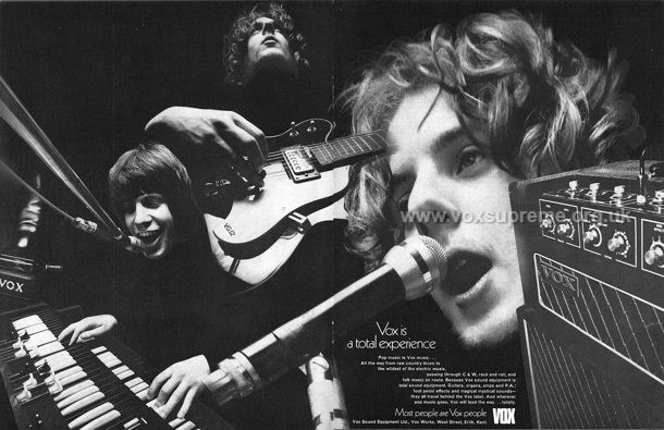 Vox Sound Equipment Limited advert in Beat Instrumental magazine, August 1969