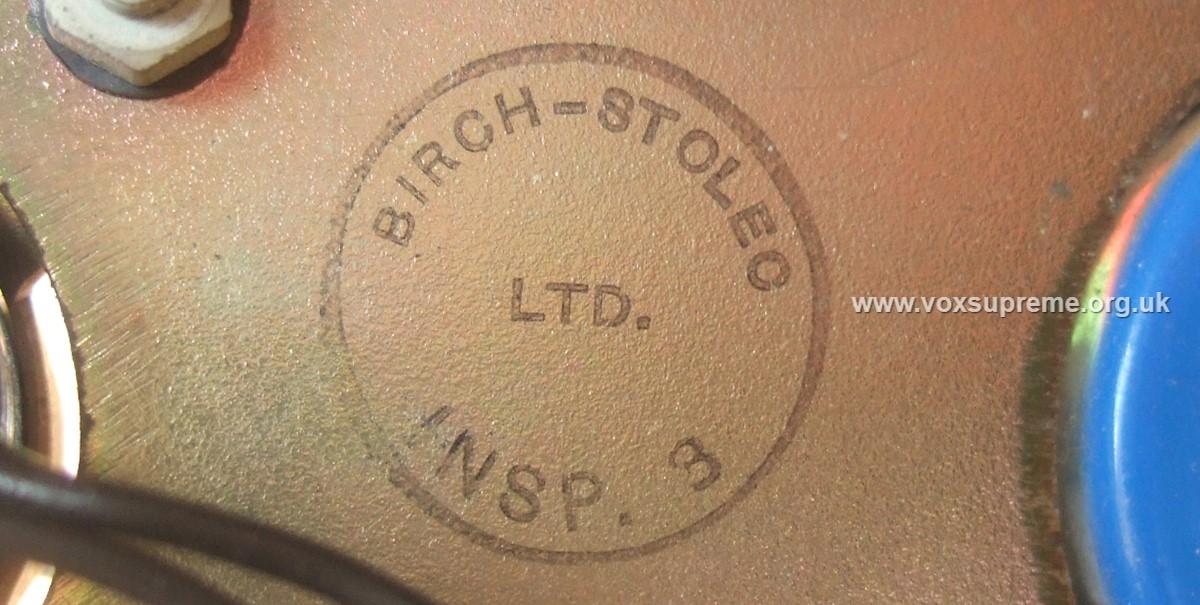 Birch Stolec inspection stamp in a late Vox Supreme
