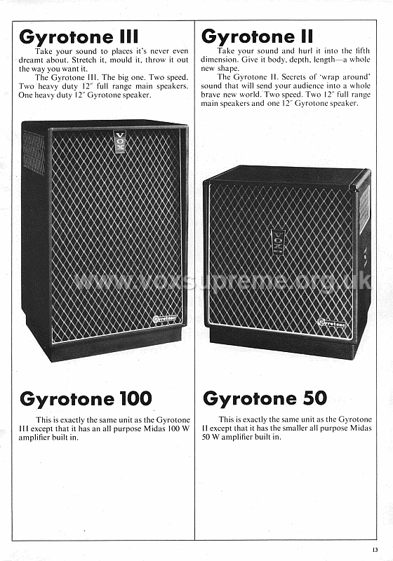 Vox Sound Limited (Ltd) catalogue, page 13